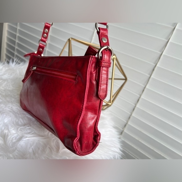 Botelli red silver hardware chain handbag - Picture 5 of 13